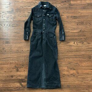 Wrangler Black Denim Full-Length Dress Size Small